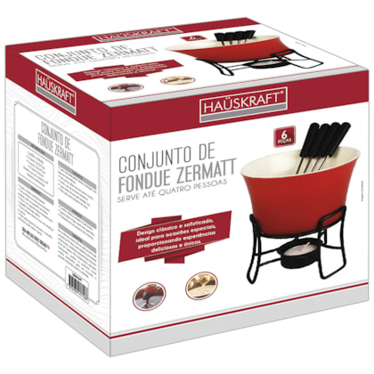 Conjunto Fondue Vermelho Zermatt VM 6 Peças HAUSKRAFT-57c4df01-cc9a-4e94-9911-d5dc3da3021f