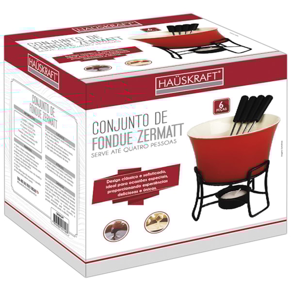 Conjunto Fondue Vermelho Zermatt VM 6 Peças HAUSKRAFT-8c7da8ae-2d41-49ed-96ef-5fb28da78546