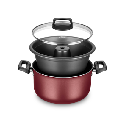 Conjunto Forma de Pudim Banho Maria 20cm 3,2L Cereja 8923 MTA-775a8f7e-f122-43f1-a6b3-38bd28bf055c