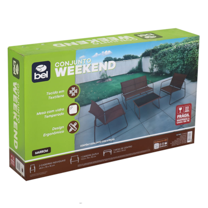 Conjunto Jardim Com Mesa e Cadeira Weekend Marrom 83512 Bel-31665b2e-16d1-4d0f-af48-cef714819625