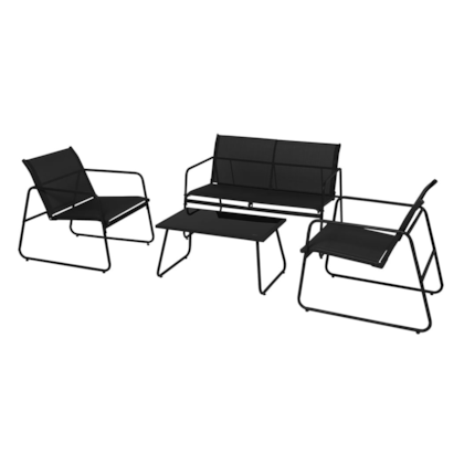 Conjunto Jardim  Com Mesa e Cadeira Weekend Preto 83507 Bel-fe76782e-a5c9-4368-882e-12c78d90e7ed