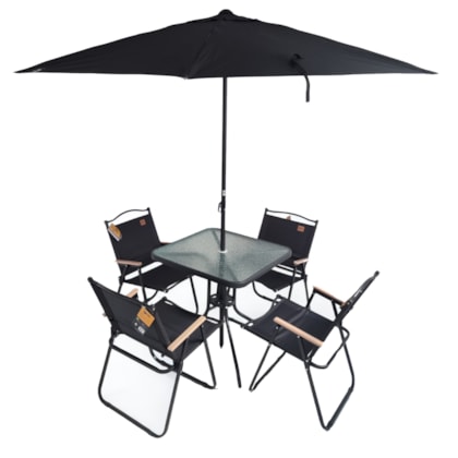 Conjunto Jardim PR Mesa/Cadeira/Guarda sol Milagres Belfix-812419e9-3e28-48bc-951d-c86665a84025