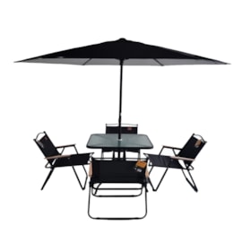 Conjunto Jardim PR Mesa/Cadeira/Guarda sol Milagres Belfix