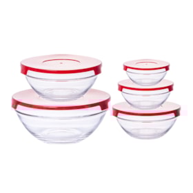 Conjunto Jogos de 5 Potes de Vidro JGPO-007 Hauskraft