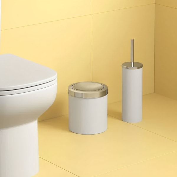 Conjunto lixeira 4,6L Escova Sanitária Tampa em Inox Branco 99419/2007 Coza-e8a439dc-de57-4d02-b0ee-0c318d455ad0