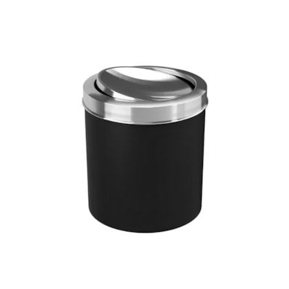 Conjunto lixeira 4,6L Escova Sanitária Tampa em Inox Preto 99419/2008 Coza-133a226c-ad81-4061-87c9-ffa571cc063d
