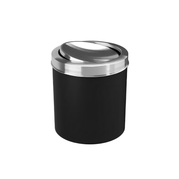 Conjunto lixeira 4,6L Escova Sanitária Tampa em Inox Preto 99419/2008 Coza-b2b6d660-e66d-47a6-9f7f-aba908ebf965