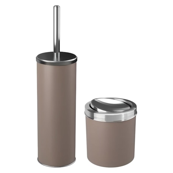 Conjunto lixeira 4,6L Escova Sanitária Tampa em Inox Warm Gray 99419/2126 Coza-7844abbc-f936-4eab-8e7c-2888a2395735