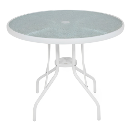 Conjunto Noronha Jardim em Alumínio com Cadeira + Mesa + Guarda-Sol Branco 6 Pçs 86001 Bel -e824ea92-6cb1-4884-9436-decbc0c961ce