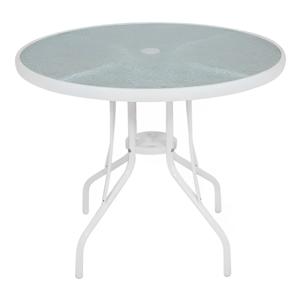 Conjunto Noronha Jardim em Alumínio com Cadeira + Mesa + Guarda-Sol Branco 6 Pçs 86001 Bel -531ca0d2-f746-4b9a-bde4-35c7b5678229