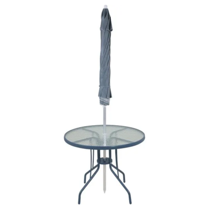 Conjunto Noronha Jardim em Alumínio com Cadeira + Mesa + Guarda-Sol Cinza 6 Pçs 86008 Bel-c2197aed-f518-4098-b8a4-a4663e45232c