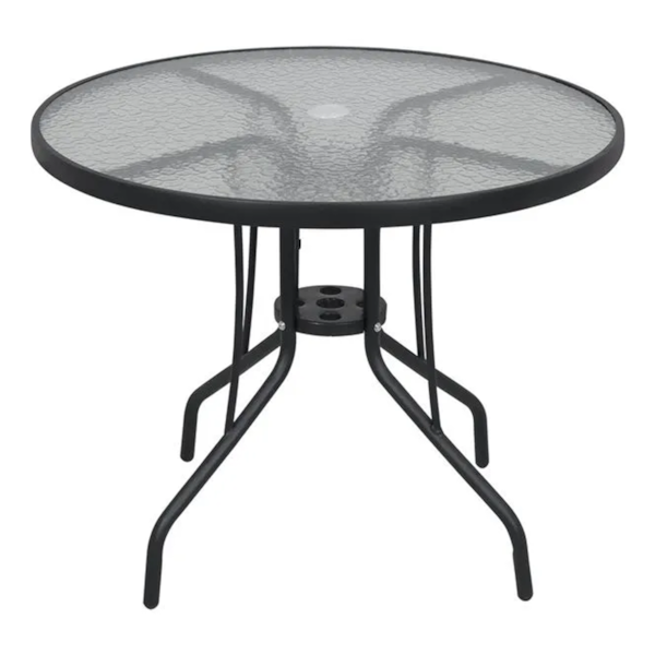  Conjunto Noronha Jardim em Alumínio com Cadeira + Mesa + Guarda-Sol Preto 6 Pçs 86007 Bel -9e268670-9ca5-42a9-9777-5b003b48a1ac