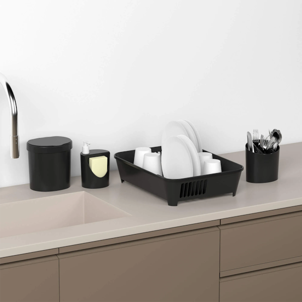 Conjunto Organizador Basic Single para Cozinha 4pçs Preto 99256/4008 Coza-77651f15-d044-494a-b7e1-8b21ed15d81d