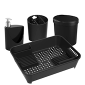 Conjunto Organizador Basic Single para Cozinha 4pçs Preto 99256/4008 Coza