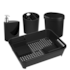 Conjunto Organizador Basic Single para Cozinha 4pçs Preto 99256/4008 Coza