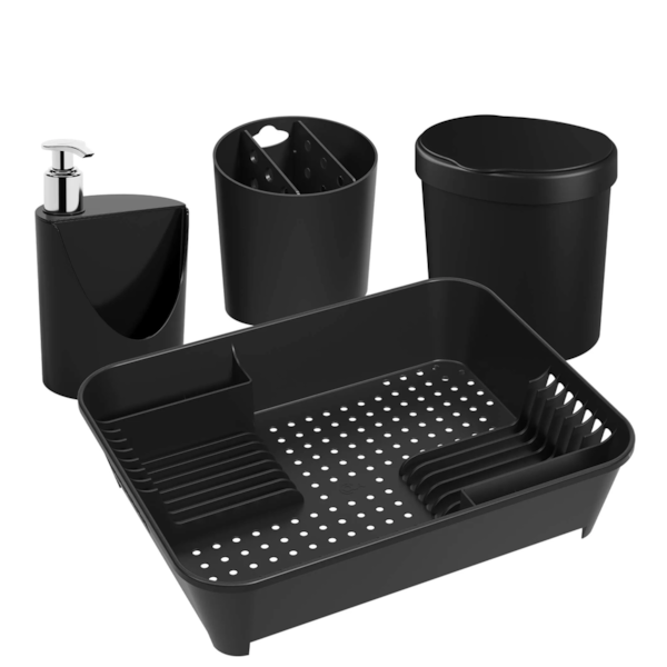 Conjunto Organizador Basic Single para Cozinha 4pçs Preto 99256/4008 Coza-60288125-150b-46f1-ad38-02ea677cc8f6