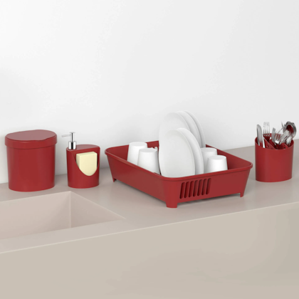 Conjunto Organizador Basic Single Para Cozinha 4pçs Vermelho Bold 99256/4465 Coza-e7e98702-76f9-410b-a7bc-93fac7b953a5