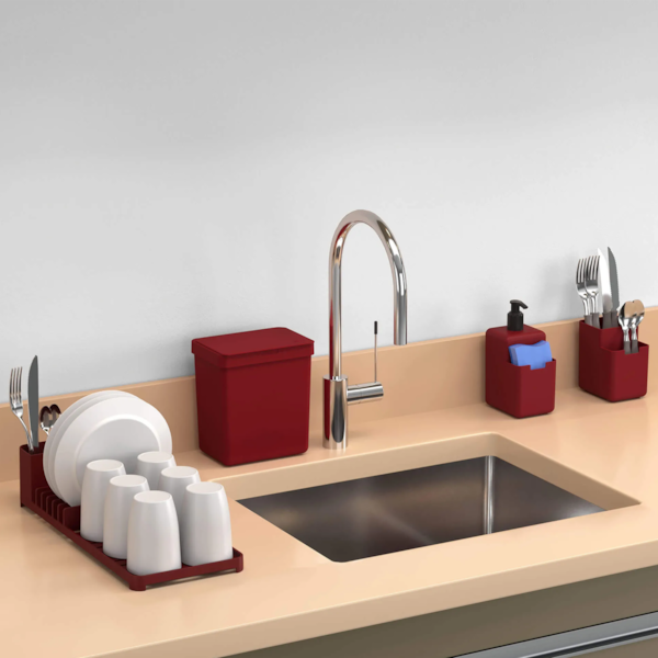 Conjunto Organizador Single Para Cozinha 4pçs Vermelho Bold 99311/1465 Coza-fa3c7b71-7e13-431b-95a6-fc69de0a7f42