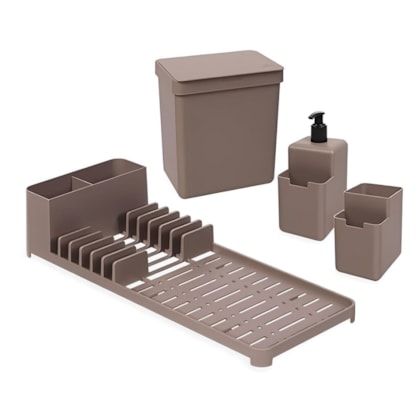 Conjunto Organizador Single Para Cozinha 4pçs Warm Gray 99311/1126 Coza