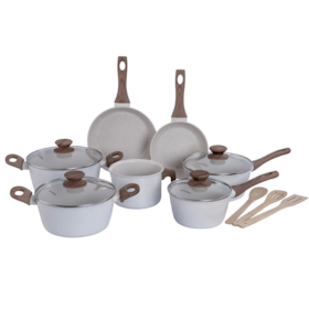Conjunto panelas 10 peças style cook Mármol 9763 Mimo style