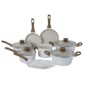 Conjunto Panelas 8 peças Mármol Style Cook 10216 Mimo Style
