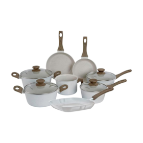 Conjunto Panelas 8 peças Mármol Style Cook 10216 Mimo Style