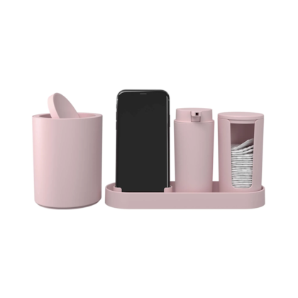 Conjunto para banheiro serene 4 peças rosa argila 99408/1537 Coza -5beefa6c-7428-4a20-a9b1-93c649e5f204