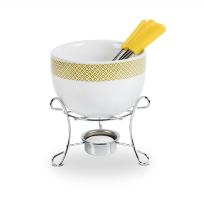 Conjunto para Fondue 7 peças Inox & Amarelo 1256114 Brinox-80338537-b2f9-49d5-977c-efb1d0cb171c
