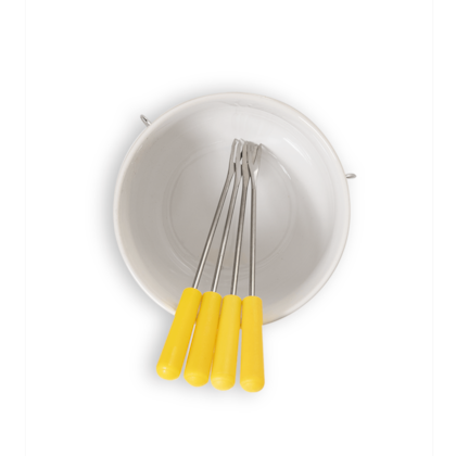 Conjunto para Fondue 7 peças Inox & Amarelo 1256114 Brinox-96bf9143-ea90-488a-8f75-d52b758067bd