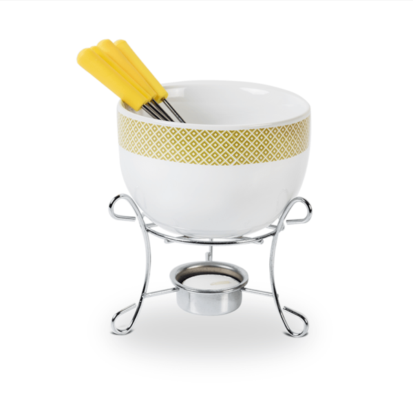 Conjunto para Fondue 7 peças Inox & Amarelo 1256114 Brinox-aac57ae2-da69-4549-aadf-026fbc195935