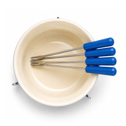 Conjunto Para Fondue Cerâmica 11 Peças Azul 1256/117 Brinox-70987972-24c2-47d9-955f-a74fe5e86f07