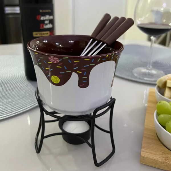 Conjunto Para Fondue Com Bowl em Cerâmica Choco 7pçs 1256/115 Brinox-d46d17df-869e-4817-ad44-8cf6a96c8451