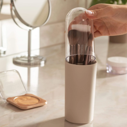 Conjunto Serene P/ Banho Porta Escova com tampa e Porta Sabonete 2pçs Cinza Claro 99407/7468 Coza-d9b1639a-8976-45bf-9373-2fe65395bdb8