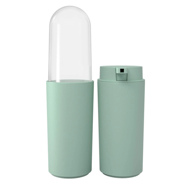 Conjunto Serene P/ Banho Porta Escova com tampa e Porta Sabonete 2pçs Verde Jade 99407/7535 Coza-995647f6-2eac-4af2-88ac-45846d9c1d15