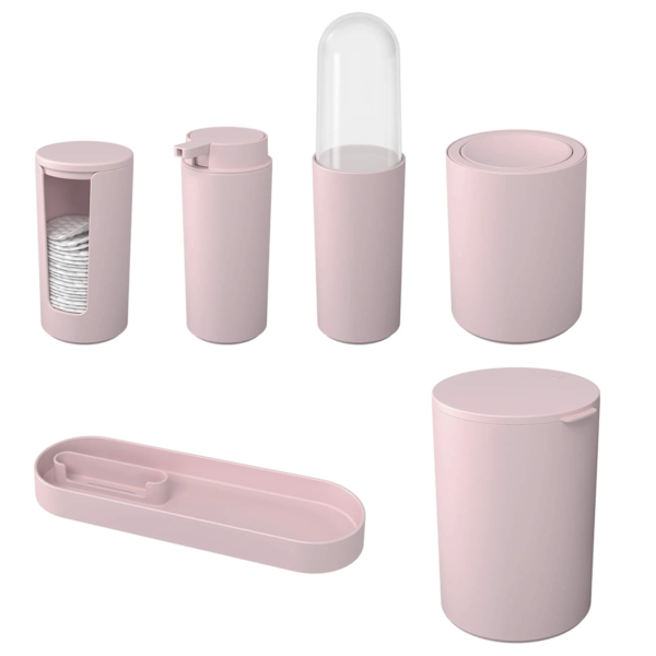 Conjunto Serene Para Banho 6pçs Rosa Argila 99417/2537 Coza-359caeed-3a3d-4912-ae69-ada4ba288689
