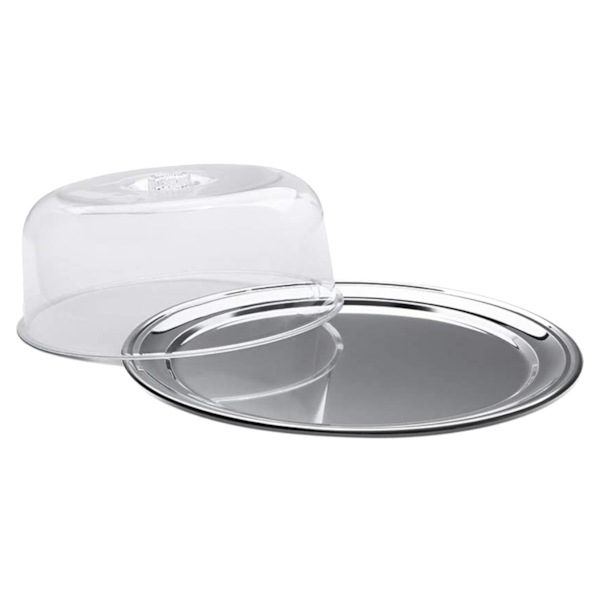 Conjunto Vitrine Confeiteiro Petunia em Inox 32cm c/ Cúpula em Acrílico 1525/132 Brinox -5e755d05-cdb8-441a-a6c2-5a3f45bc4cf5