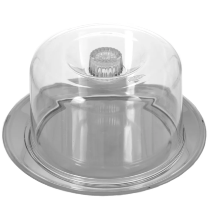 Conjunto Vitrine Para Queijo Minas/Ricota 16,5cm Petúnia em Inox 1530/100 Brinox