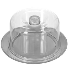 Conjunto Vitrine Para Queijo Minas/Ricota 16,5cm Petúnia em Inox 1530/100 Brinox