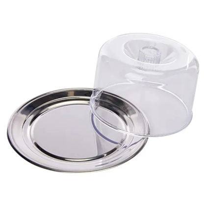 Conjunto Vitrine Para Queijo Minas/Ricota 16,5cm Petúnia em Inox 1530/100 Brinox