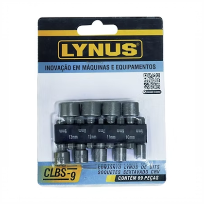Conjuntos de bits e soquetes 9 peças CLBS-9 lynus-667373c8-79cf-4d89-a0dc-ae10bda6f2dd