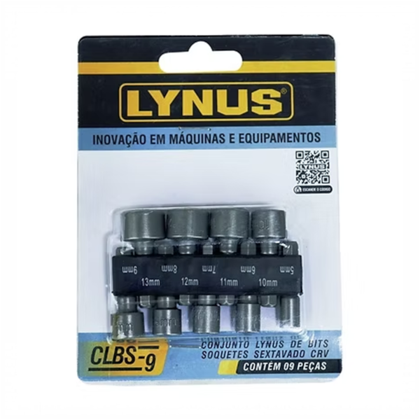 Conjuntos de bits e soquetes 9 peças CLBS-9 lynus-baf21762-0d04-4c93-a2e6-2606a1c3f487