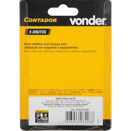 Contador de Batida 5 Dígitos Sentido Horário VCM 5 3868500000 Vonder-3b02f367-aa20-4275-a20d-4deb75e03460