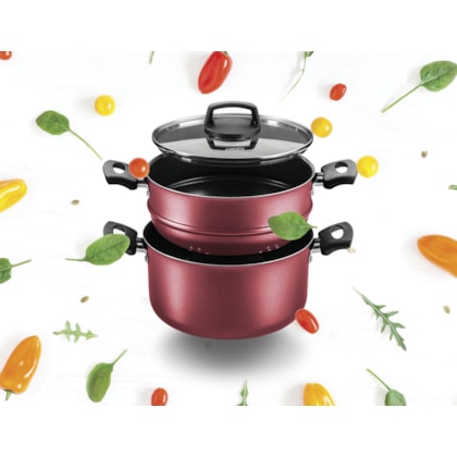 Cozivapor Panela Cereja TVT 3 em 1 20cm 3,2L 8962 MTA-2ffbfd09-38fd-4e65-9cb1-914992abee3a