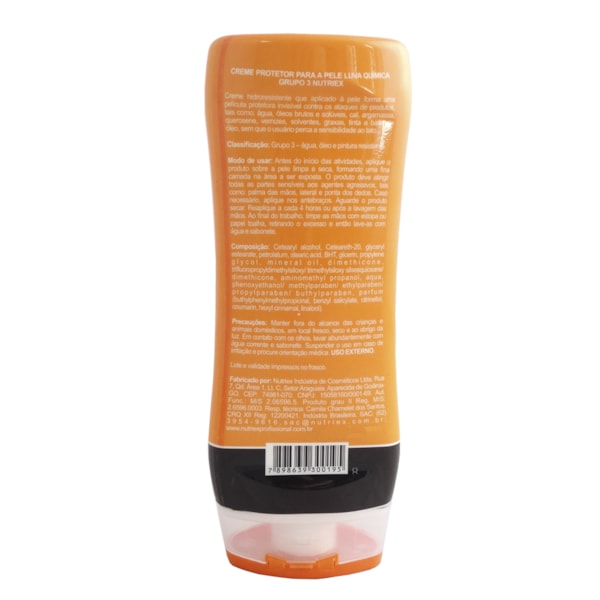 Creme Protetor Luva Química Grupo 3 200ml Nutriex-2a2393fe-f238-4feb-b740-a74f67c4fd55