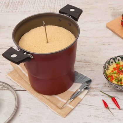 Cuscuzeira Especiarias 16cm x 16cm 2L Cereja 7102/356 Brinox-2518a351-8856-4b58-ad71-3b702c370833