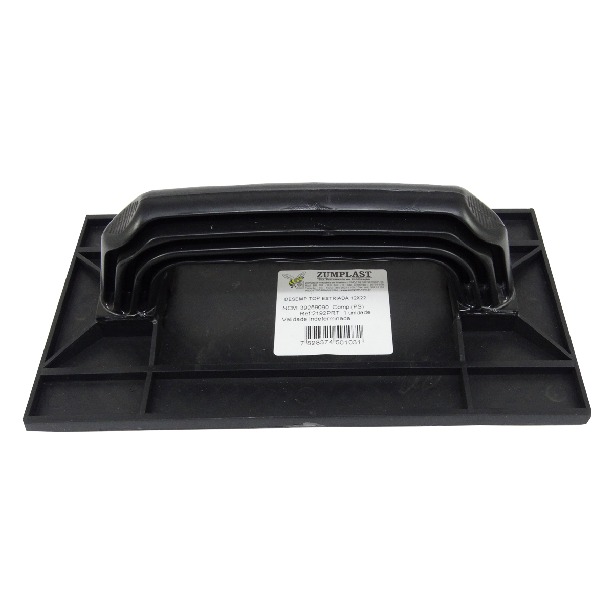 Desempenadeira PVC 12x22 Preta Carrugada 2384 ZUMPLAST | Ultra