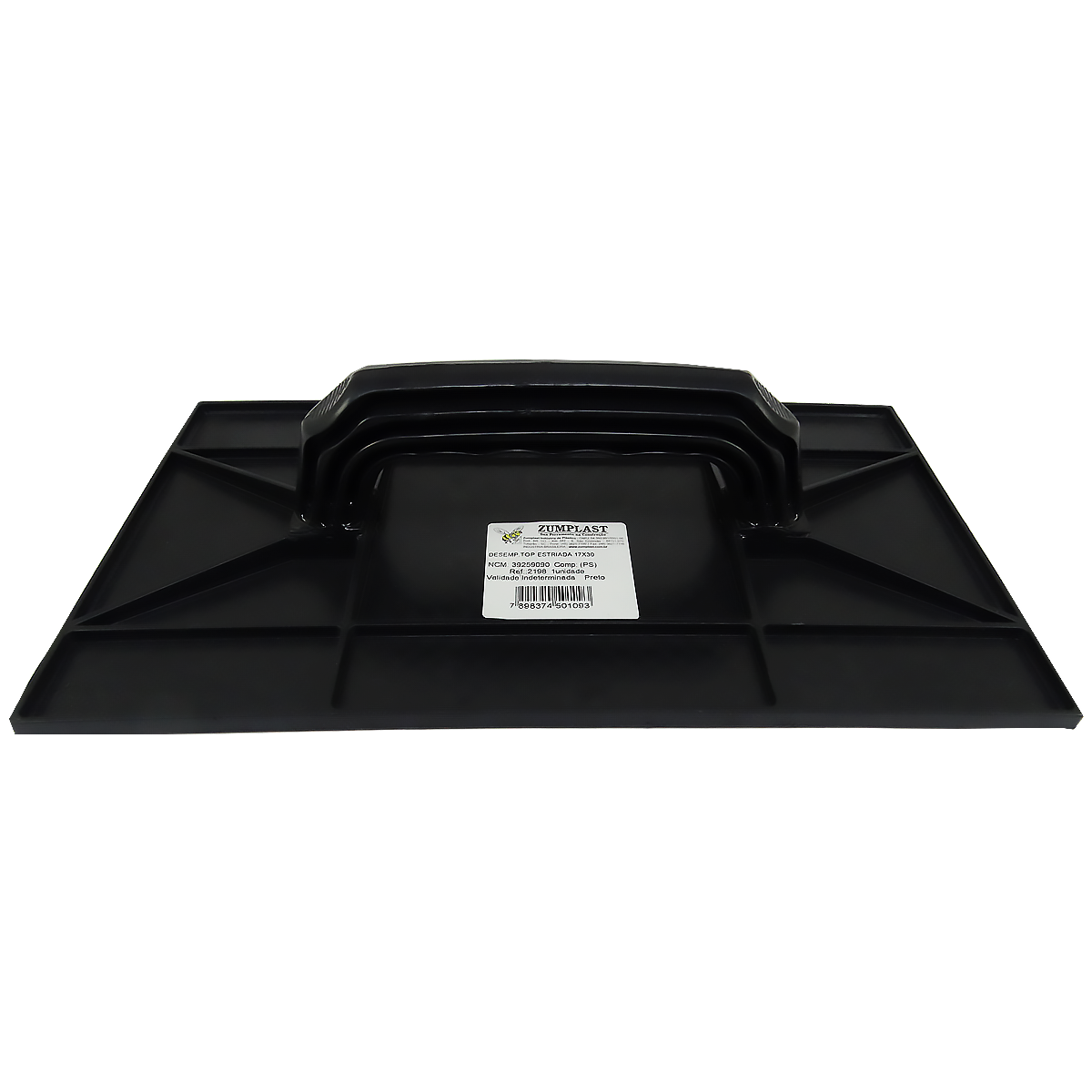 Desempenadeira PVC 17x30 Preta Corrugada ZUMPLAST | Ultra Maquinas