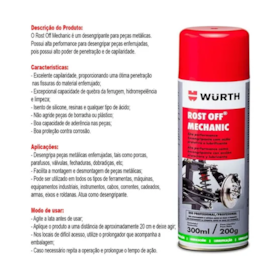 Desengripante Rost Off Mechanic 300ml 200g 0890200301 Wurth W-Max