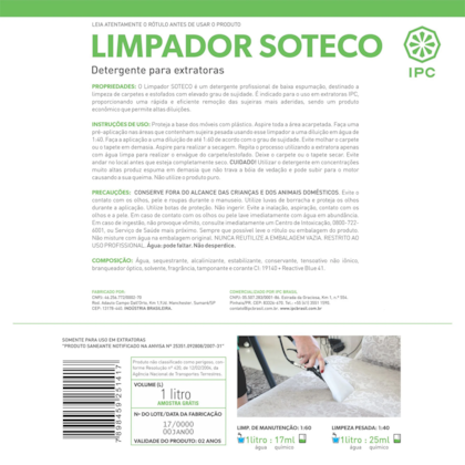 Detergente Limpador para Estofados 1L SBN1601 IPC