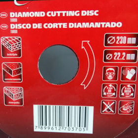 Disco Corte Diamantado Turbo 230x22,2mm Cód.731839 MTX